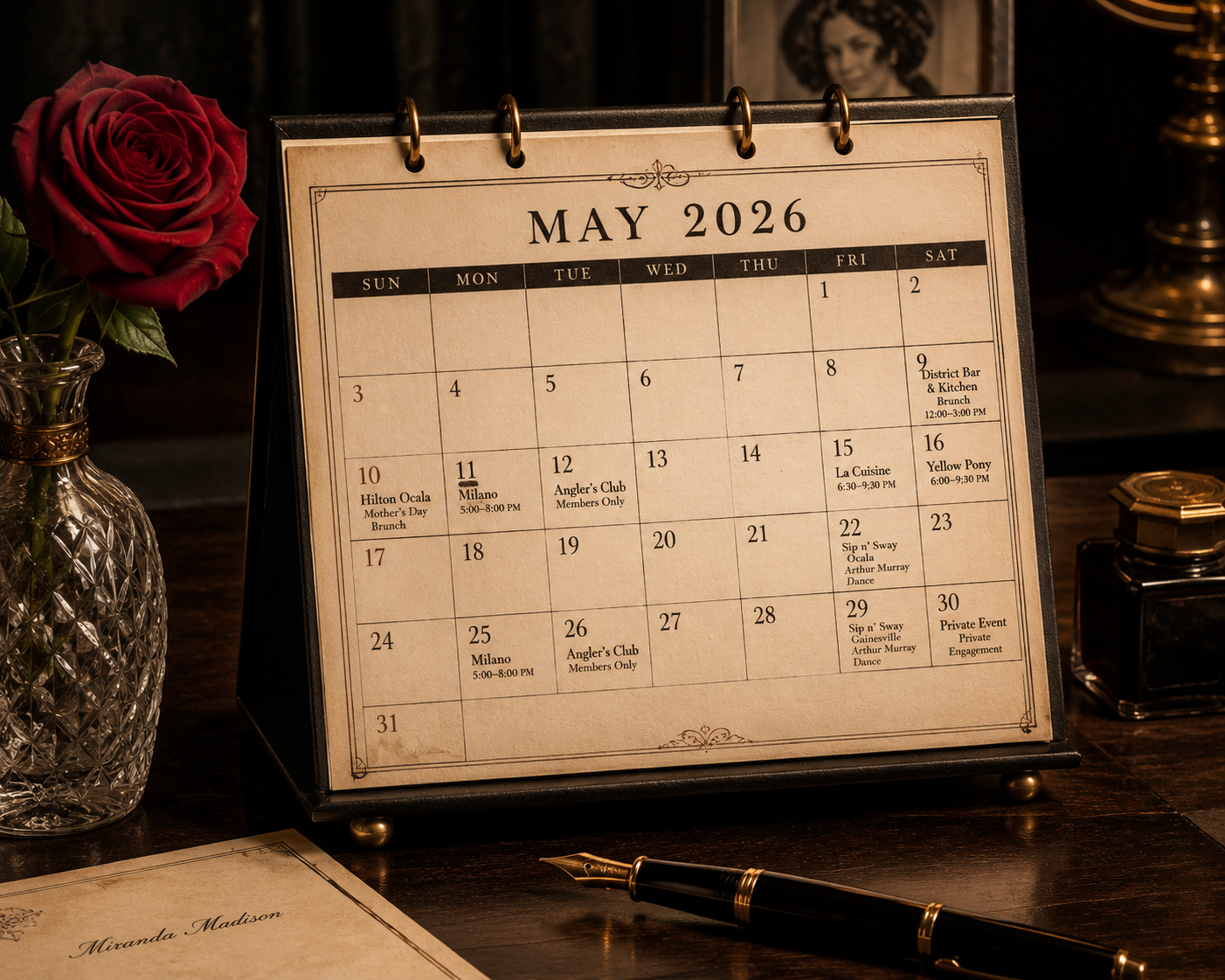 Miranda Madison Vintage Calendar