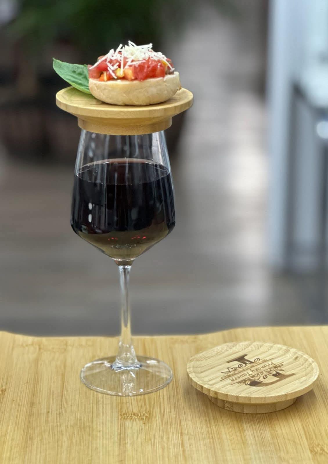 Wine and small plate at Primary Tavern